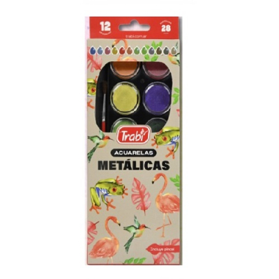 Acuarela Trabi *12 Metalicas