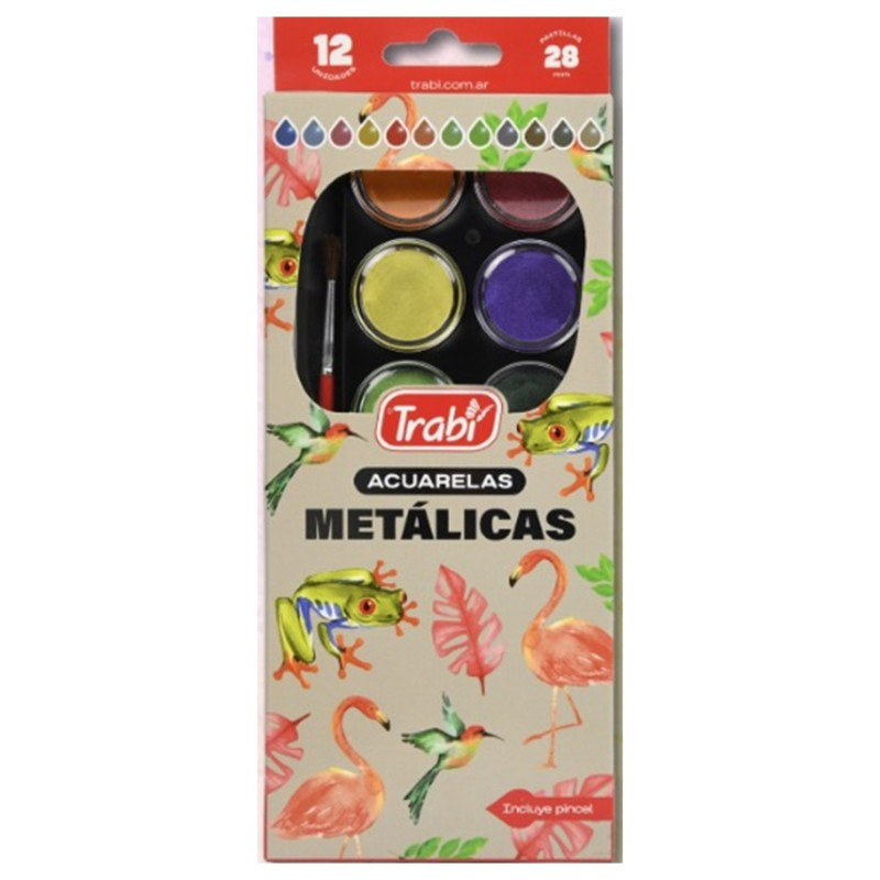 Acuarela Trabi *12 Metalicas