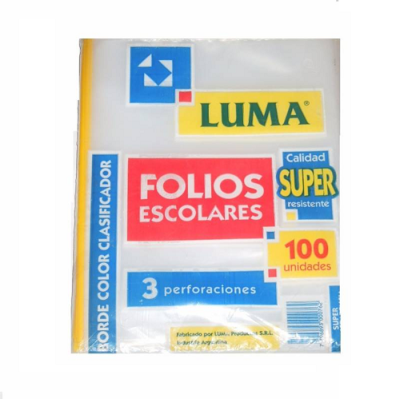 Folio Escolar Luma *100 Bde Color