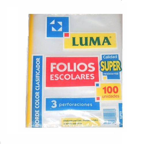 Folio Escolar Luma *100 Bde Color