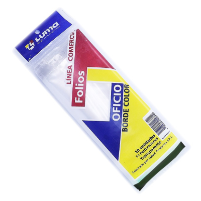 Folio Oficio Luma *10 Borde Color