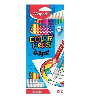 Lapiz Maped Color Peps*12L Borrable