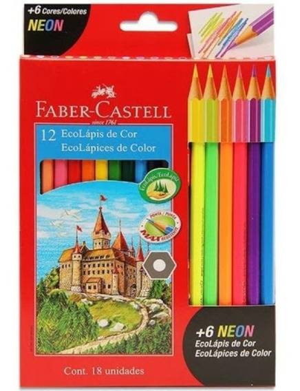 Lapiz Faber *12L+6 Fluo