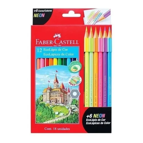 Lapiz Faber *12L+6 Fluo