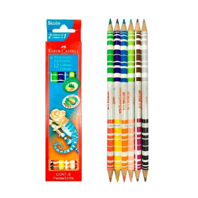 Lapiz Faber Bicolor *6