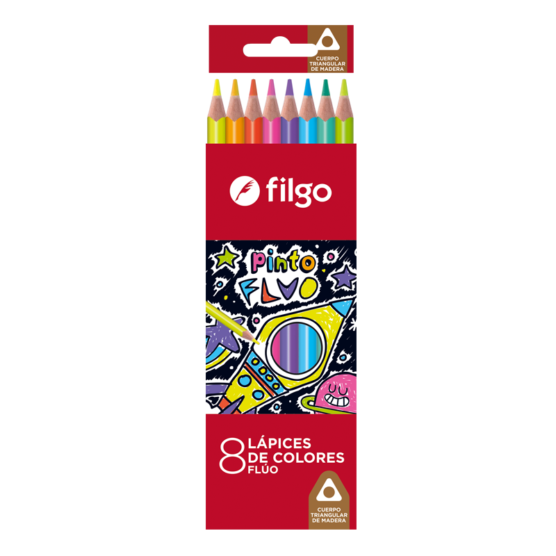 Lapiz Filgo * 8L Color Fluo