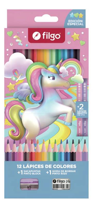 Lapiz Filgo * 12L Color Unicornio