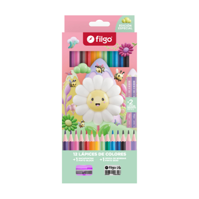 Lapiz Filgo * 12L Color Flores