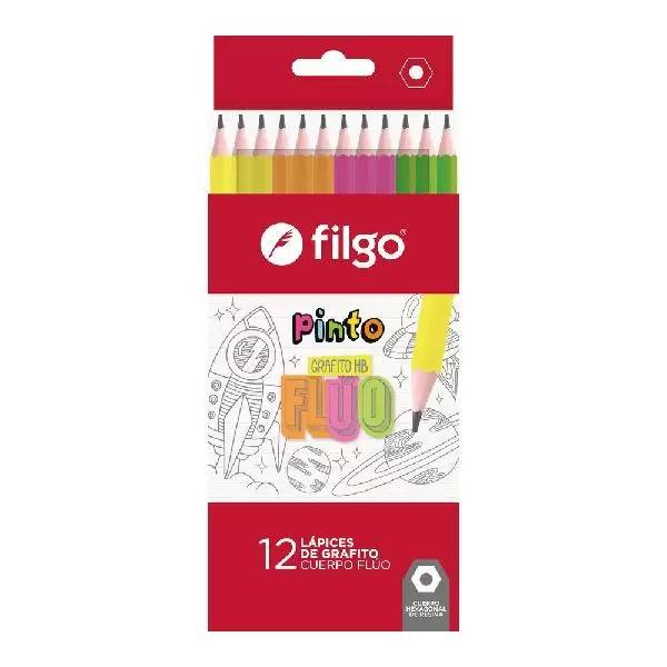 Lapiz Filgo *12 Grafito Hb Fluo