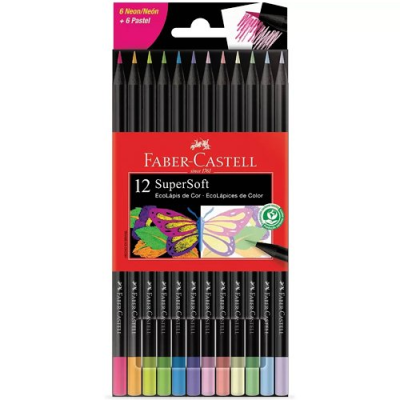 Lapiz Faber Super Soft*12 Neon+Past