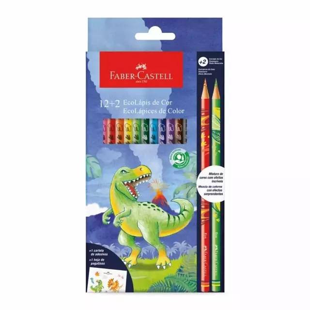 Lapiz Faber Dinosaurio *12+2