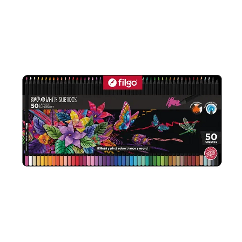 Lapiz Filgo *50 Black & White Metal