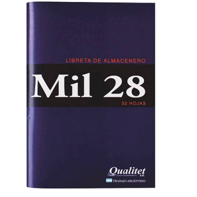 Libreta Almacenero 32 Hjs.mil 28