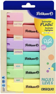 Resaltador Pelikan Flash Pastel *6