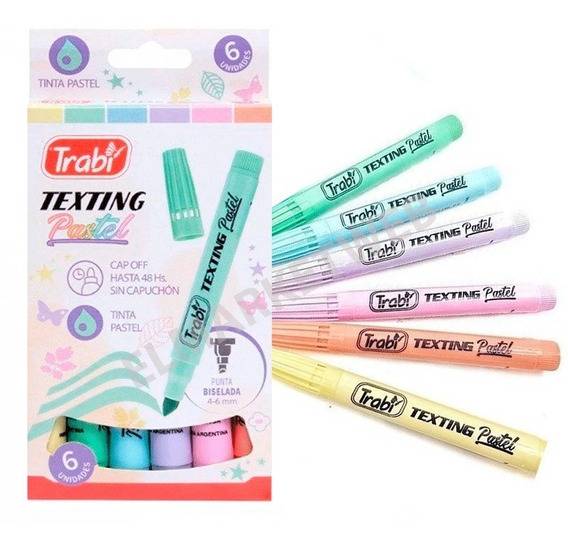 Resaltador Trabi Texting Pastel *6