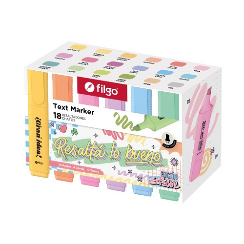 Resaltador Filgo Pastel *18 Chato