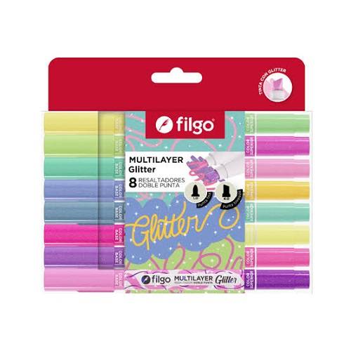 Resaltador Filgo Creativo *8 Gliter
