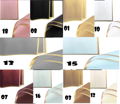 Papel Coreano Borde Dorado Nø009