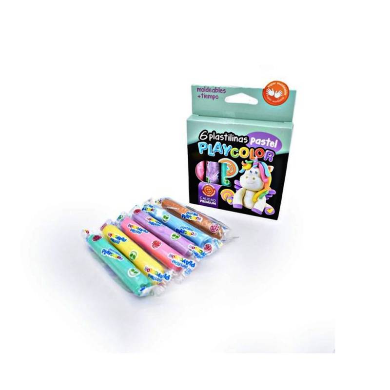 Plastilina Playcolor *6 Pastel
