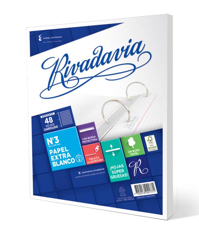 Repuesto Rivadavia *48 Hojas E.bco