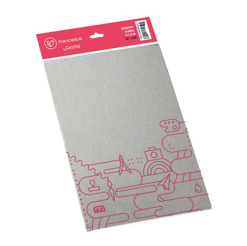 Sobre Retrato 14*20 1140 Plateado