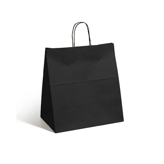Bolsa Lisa De Color 30*37 Negra