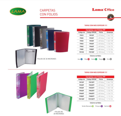 Carp.c/30 Folios A4 Lama