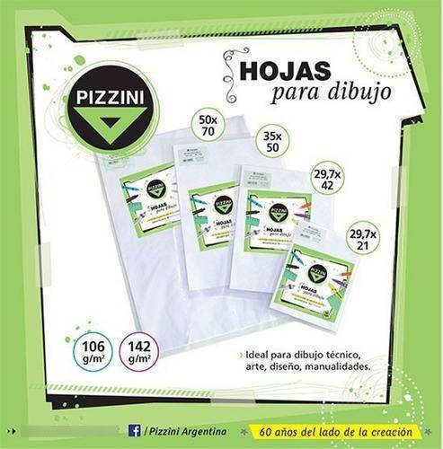 Hoja Dibujo Pizzini 21*29.7 150Gr