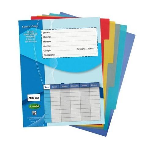 Separador Lama Esc.5 Colores