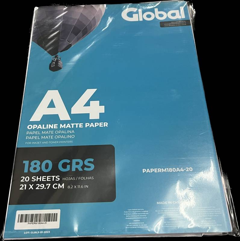 Resma Nopa A4 *180Gr 20H Global