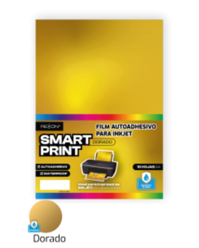 Film Adhesivo Dorado A4 *10Hjs