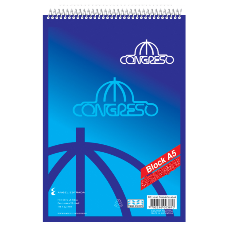 Block Congreso A5 C/Esp. *80H