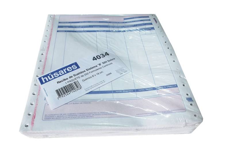 Form.recibo De Sueldos S/Sobre 4034