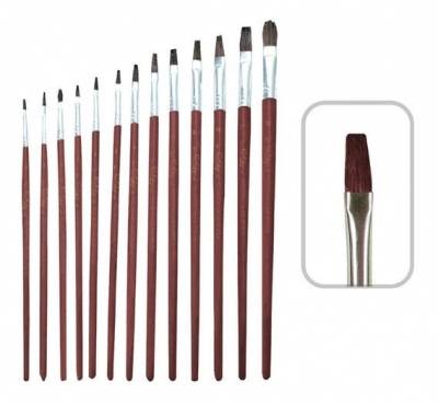 Pincel Lama Pony Chato Num 04