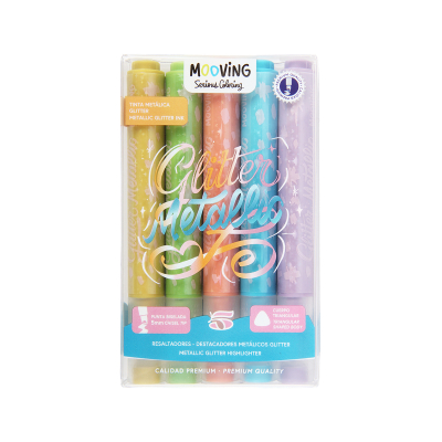 Resaltador Mooving Metal Glitter *5