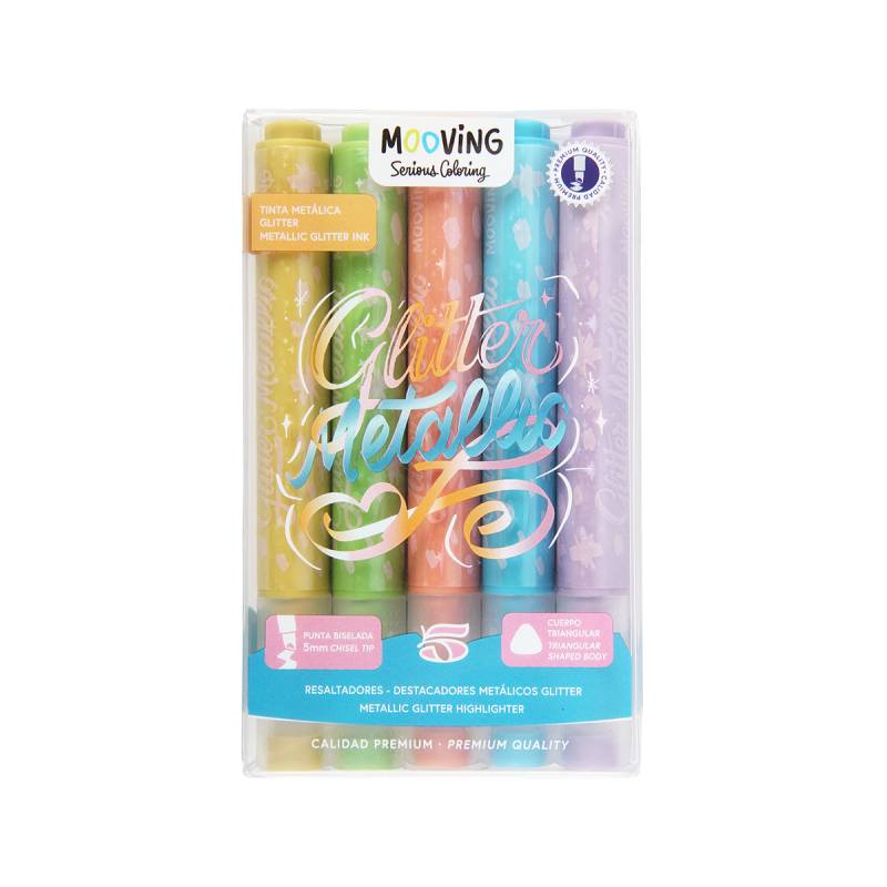 Resaltador Mooving Metal Glitter *5