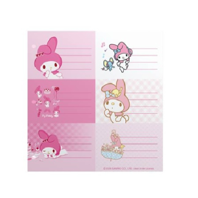 Etiqueta Mooving My Melody 2027