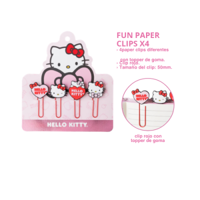 Hello Kitty Fun Paper Clip *4 10505