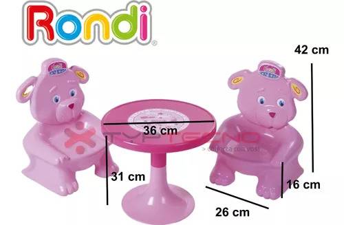 Juego De Mesa Y Silla Rondi Rosa