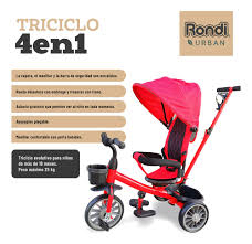 Triciclo 4 En 1 Rojo 9327