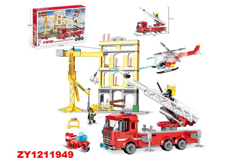 Cogo Set Bombero 613Pcs Zy1211949