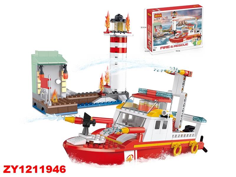 Cogo Barco Rescate 411Pcs Zy1211946