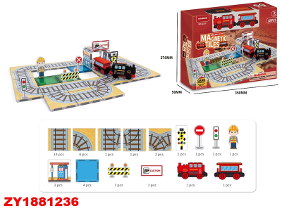 Pista Magnetica Tren 38Pcszy1881236