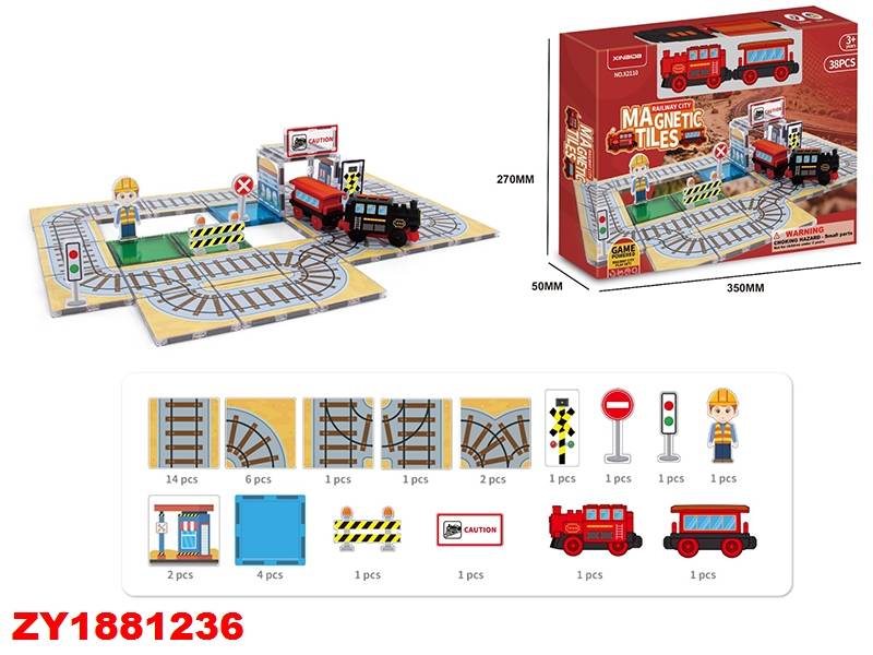 Pista Magnetica Tren 38Pcszy1881236